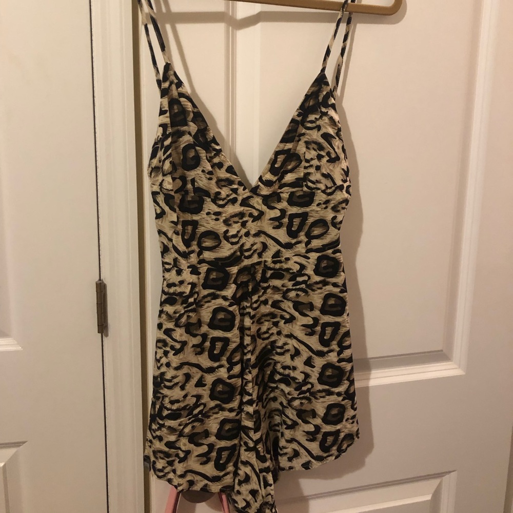 Fashion Nova leopard print romper